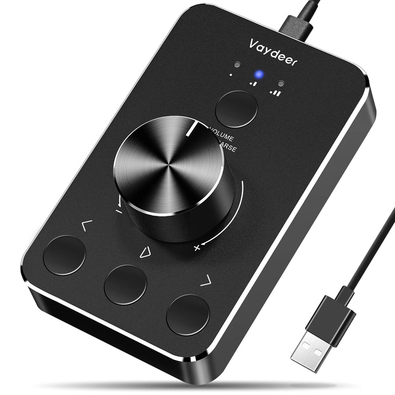  [AUSTRALIA] - VAYDEER Volume Control Knob with One-Click Mute Function and 3 Volume Control Modes, USB Volume Knob Multimedia Controller for Win 7/8/10/Mac one key mute function