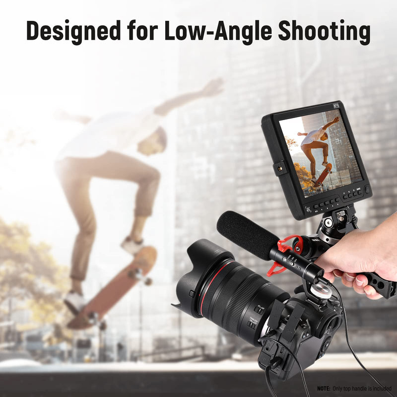  [AUSTRALIA] - NEEWER Camera Top Handle Grip, Universal Hot Shoe Grip for Low Angle Video Shots, Lightweight Stabilizer Rig with 4 Cold Shoes Compatible with SmallRig Camera Cage Mic LED Light Monitor, ST28