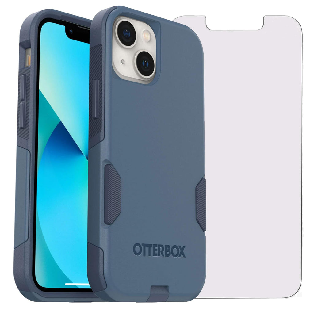  [AUSTRALIA] - OtterBox Defender Series iPhone Case + Bonus Screen Protector, Apple Phonecase, Wireless Charging, Removable Rotating Belt-Clip Holster/Kickstand (Fort Blue, iPhone 13 Mini) Fort Blue