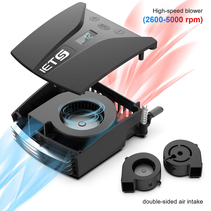  [AUSTRALIA] - IETS GT202UB vacuum laptop fan cooler With temperature display, intelligent temperature measurement cooling, 13 wind speed (2600-5000RPM turbo fan) ,Perfect for Rapid Cooling of gaming laptop