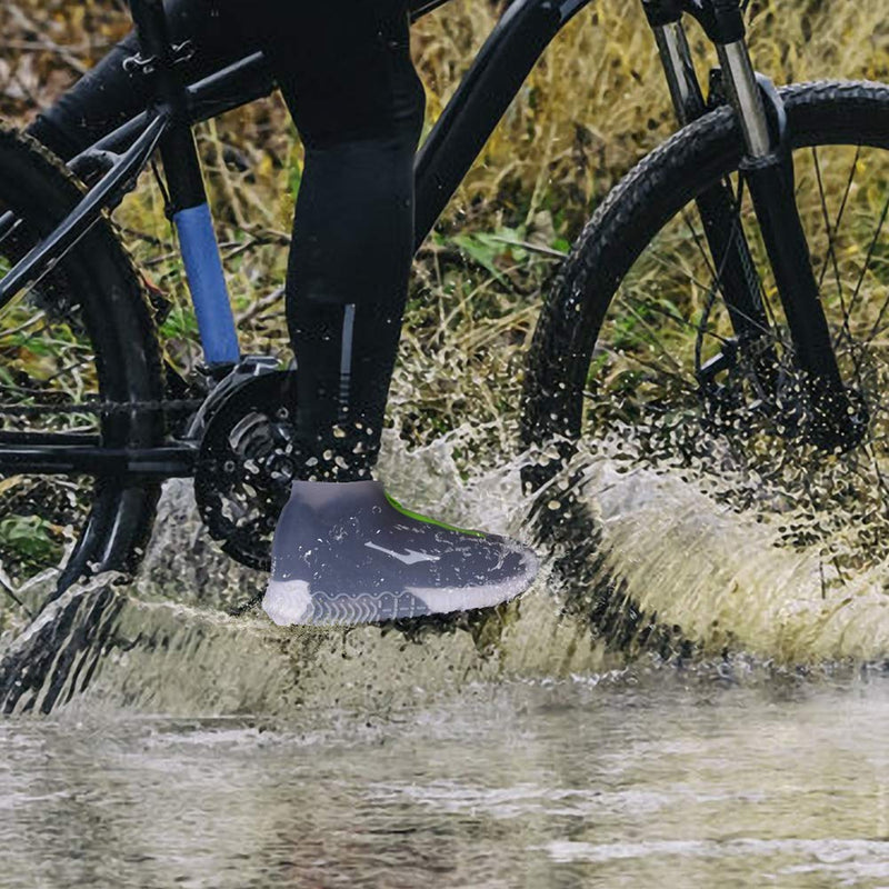  [AUSTRALIA] - Shiwely Waterproof Shoe Covers, Silicone Reusable Shoe Cover Non-slip Durable Zipper Elastic Rain Cover Protection for Men Women (XL (Women 11.5-14, Men 11-14), Grey) XL (Women 11.5-14, Men 11-14)