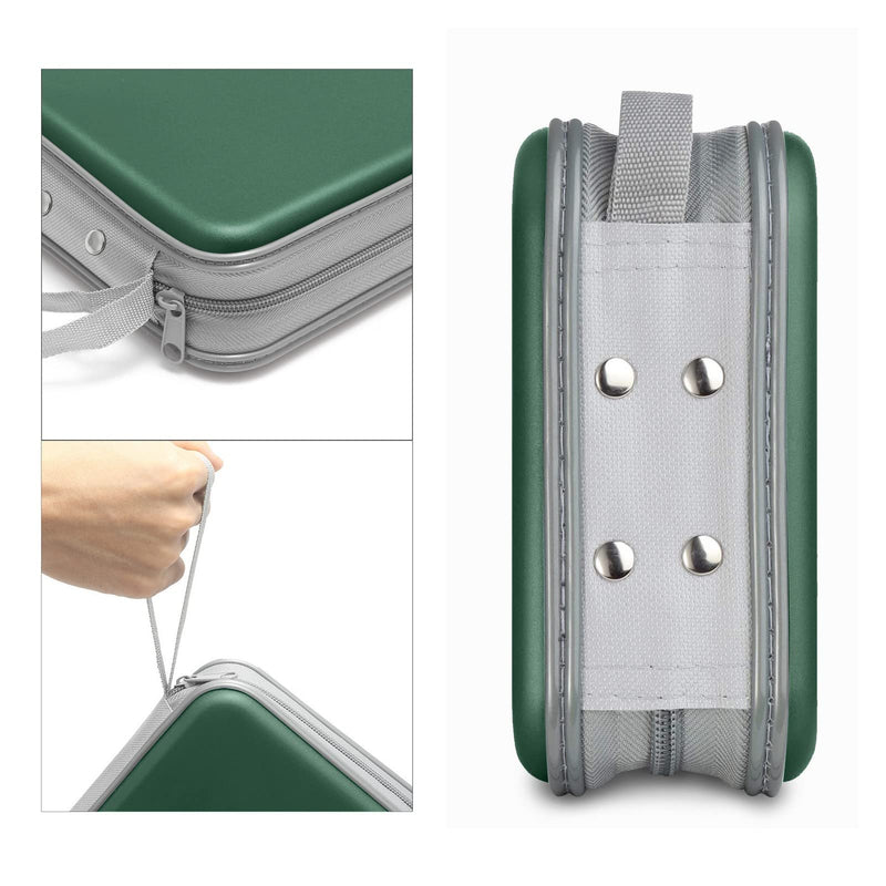  [AUSTRALIA] - Siveit CD Case, 40 Capacity CD/DVD Case Holders Wallet Hard Plastic DVD Disc Cases Storage Binder for Car Home Office Travel (Dark Green) Dark Green
