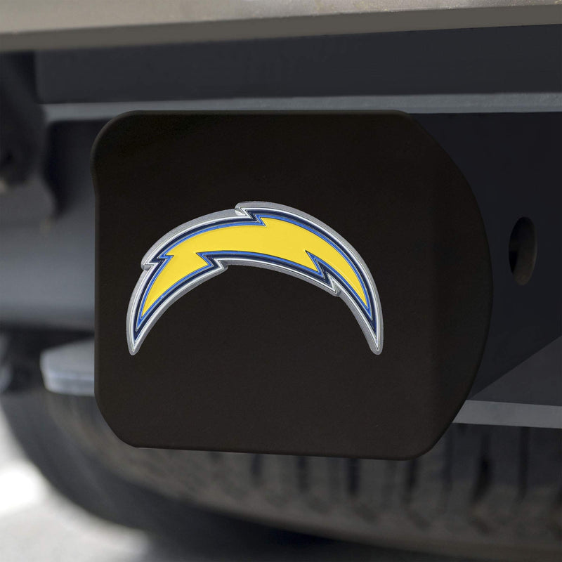  [AUSTRALIA] - FANMATS NFL Los Angeles Chargers Metal Hitch Cover, Black, 2" Square Type III Hitch Cover