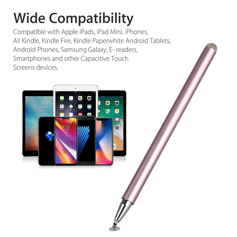 Stylus Pens for Touch Screens,Stylus Pen Compatible with Apple iPad, Capacitive Pencil for Kid Student Drawing, Writing,High Sensitivity,for Touch Screen Devices Tablet,Smartphone (Rose Gold) Rose gold - LeoForward Australia