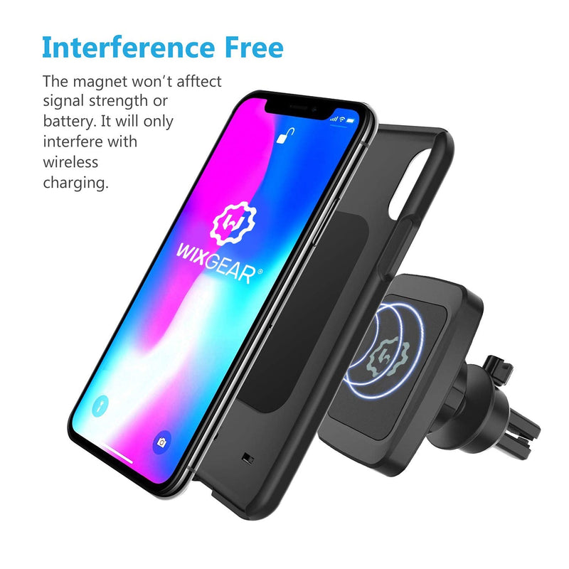  [AUSTRALIA] - WixGear Magnetic Phone Car Mount, Universal Bite-Lock Air Vent Magnetic Phone Car Mount Holder, for Cell Phones with Swift-snap Technology