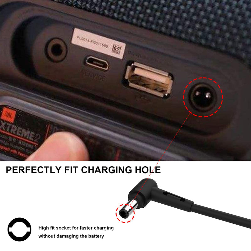  [AUSTRALIA] - Sqrmekoko Replacement Power Supply Cable Compatible with JBL Xtreme, Xtreme 2, JBL Boombox Portable Wireless Speaker