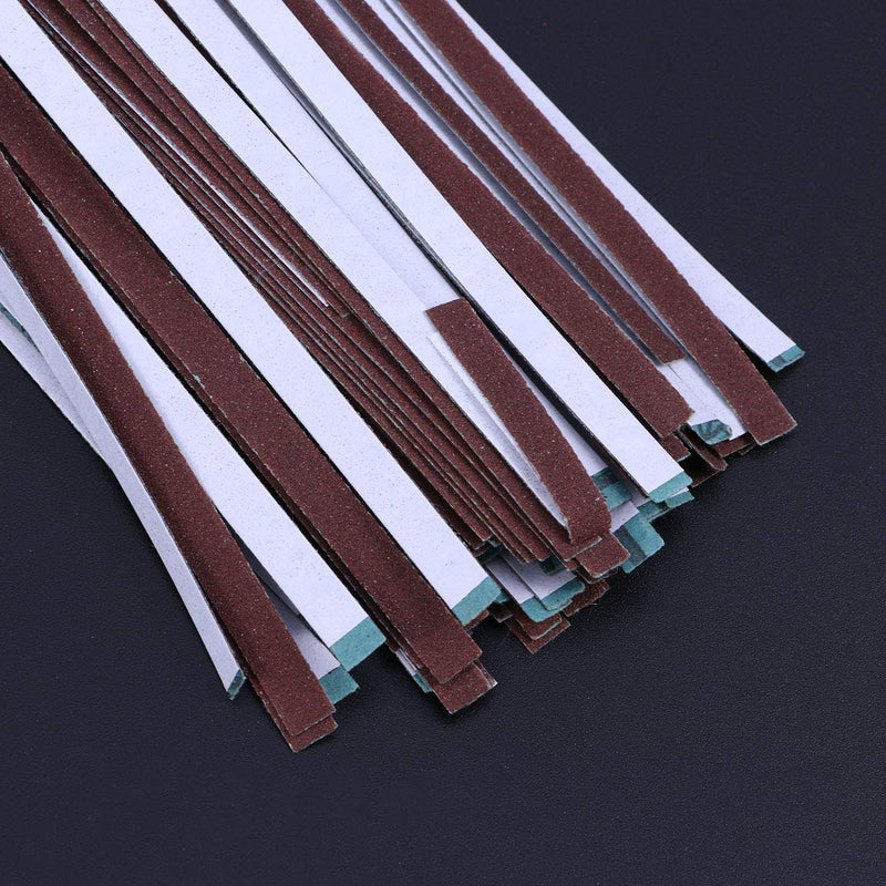  [AUSTRALIA] - BESTOMZ 100pcs Self-adhensive Sanding Twigs Abrasive Sanding Stripes for Woodworking