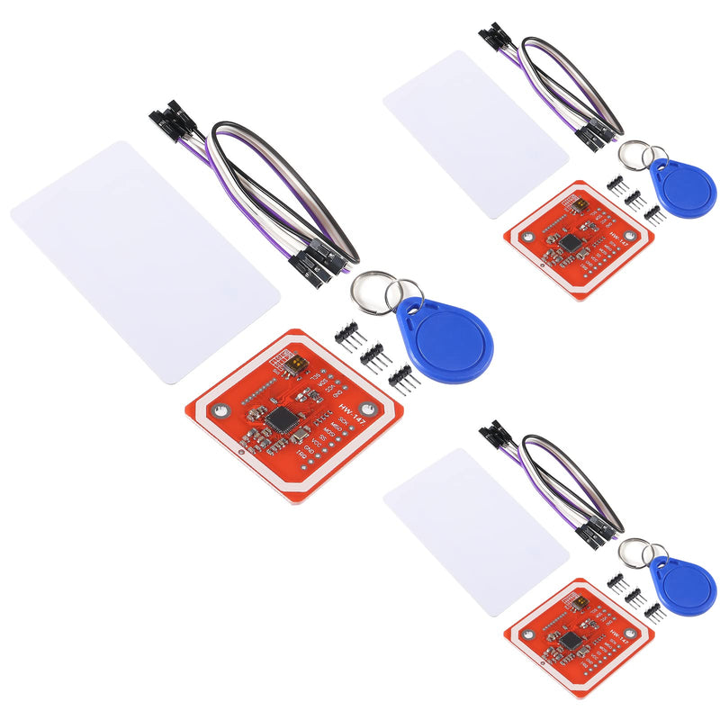  [AUSTRALIA] - AITIAO 3Pcs PN532 NFC NXP RFID Module V3 Kit Near Field Communication Reader Module Kit I2C SPI HSU with S50 White Card Key Card for Arduino Raspberry Pi DIY Smart Phone Android Phone