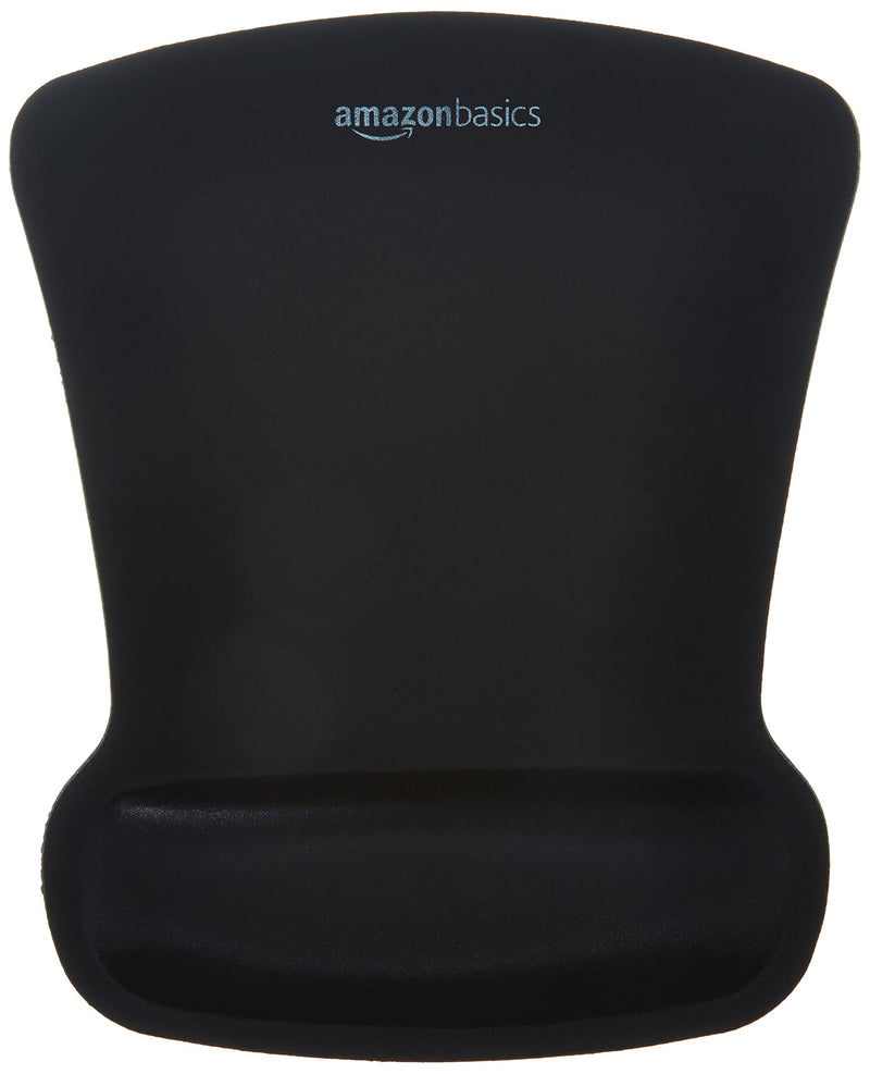  [AUSTRALIA] - Amazon Basics Gel Computer Mouse Pad with Wrist Support Rest - Black 1-Pack