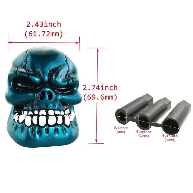  [AUSTRALIA] - Abfer Universal Shift Knobs Skull Gear Stick Shifter Knob with Big Tooth Shifting Lever Fit Most Automatic Manual Transmission Cars Truck Vehicle (DarkBlue) DarkBlue
