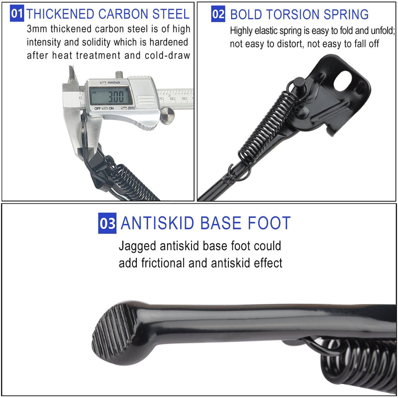  [AUSTRALIA] - TOPCABIN Child Bike Kickstand,Bicycle Kickstand Side Stand Folding Bicycle Stand With Concealed Spring-Loaded Latch for 12 14 16 18 20 inch Children Bike (For 12 inch Bike) For 12 inch Bike