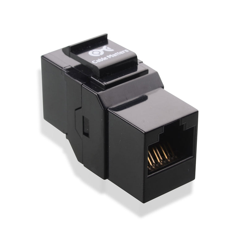 Cable Matters UL Listed 5-Pack RJ45 Keystone Jack Coupler Gender Changer in Black Blue - LeoForward Australia