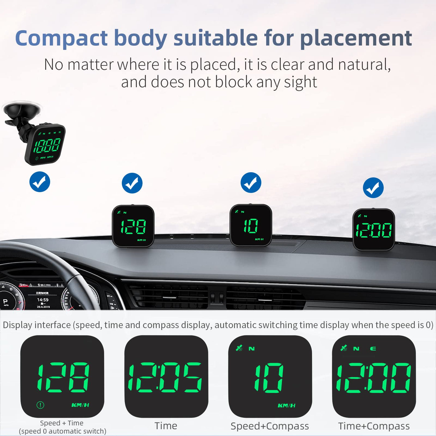 G3 Gps Hud Auto Speedometer Head Display Car Smart Digital Alarm
