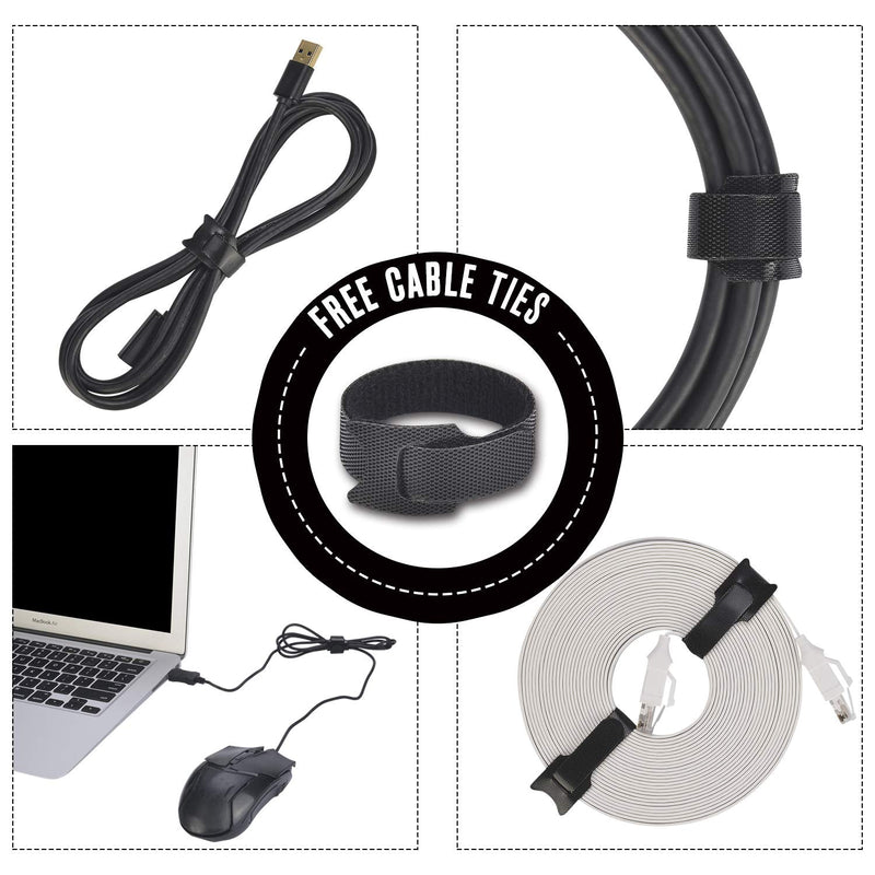  [AUSTRALIA] - Cable Management Sleeves (12 Pack Straps Included) Neoprene Cord Organizer for TV USB PC Computer Network Wires (120 inches) DIY by Yourself, Adjustable Black and White Reversible Wire Hider