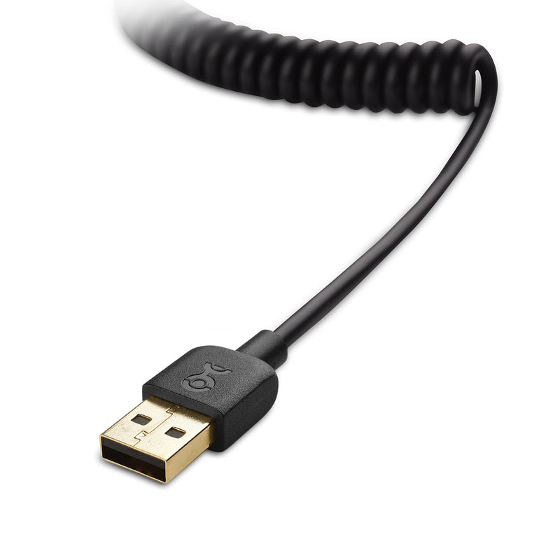 Cable Matters 2-Pack Coiled USB Cable (Coiled Micro USB to USB 2.0) 2-4 Feet - LeoForward Australia