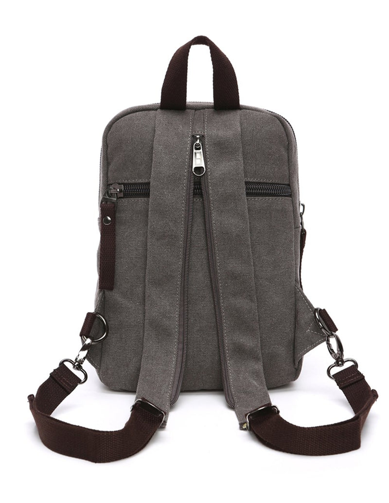 Arbag Small Cute Backpack Vintage Casual Canvas Shoulder Bag Daypack 8528bag,Grey Grey - LeoForward Australia
