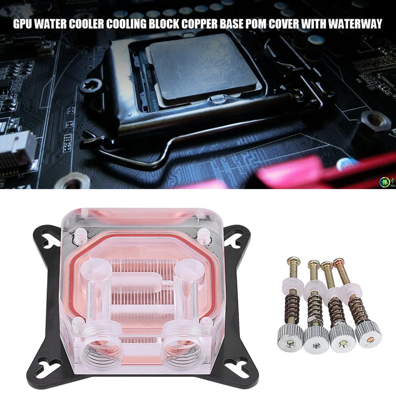  [AUSTRALIA] - GPU Water Block Water Cooling Cooler Base, Copper POM Metal Water Cooling System Parts Kits for DIY PC Gamer with Waterway Component