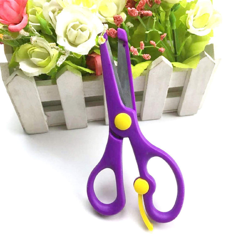  [AUSTRALIA] - 6Pcs Preschool Training Scissors, Children Safety Scissors Pre-School Training Scissors Safety Scissors Art Craft Scissors，Assorted Colors(6 colors)