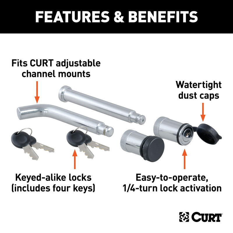  [AUSTRALIA] - CURT 23556 Lock Set for Adjustable Channel Mounts