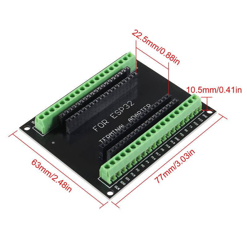  [AUSTRALIA] - 3PCS ESP32 Breakout Board GPIO 1 into 2 Compatible with 38 Pins ESP32S ESP32 Development Board 2.4 GHz Dual Core WLAN WiFi + Bluetooth 2-in-1 Microcontroller ESP-WROOM-32 Chip for Arduino