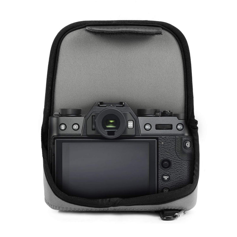  [AUSTRALIA] - MegaGear MG581 Ultra Light Neoprene Camera Case compatible with Fujifilm X-T30, X-T20, X-T10 (16-50mm/18-55mm Lenses), X Series X10, X20 - Gray Grey