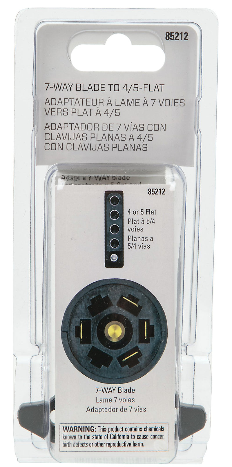  [AUSTRALIA] - Reese Towpower 85212 7-Way to 5-Way Adapter - Black