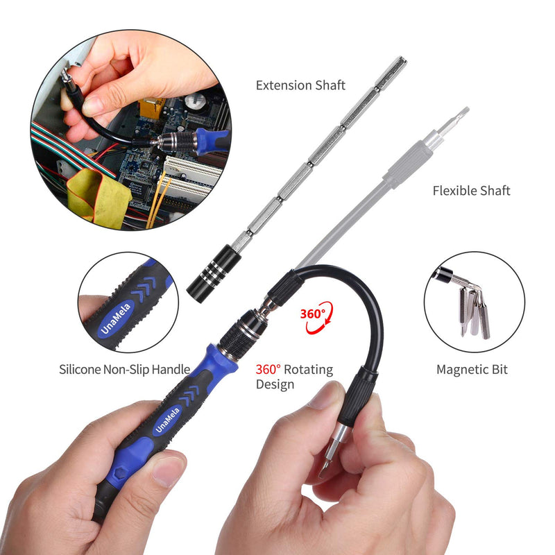  [AUSTRALIA] - 122 in 1 Professional Laptop Repair Screwdriver Set, Precision PC, Computer Repair Kit, with 101 Magnetic Bit and 21 Practical Repair Tools, Suitable for MacBook, Tablet, PS4, Xbox Controller Repair BLUE