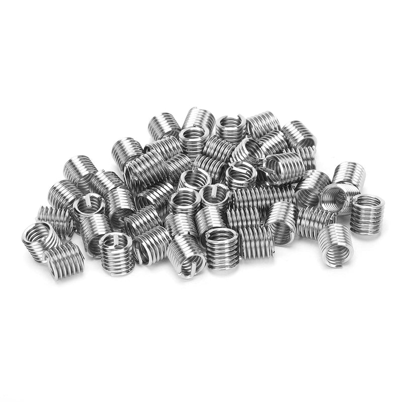  [AUSTRALIA] - 50pcs US Standard 5/16" 18x1.5D Thread Inserts Wire Thread Insert Thread Repair Sleeve Socket Bushing Screw Steel Shell Spiral Wire Helicoil Screw for Automotive Repair