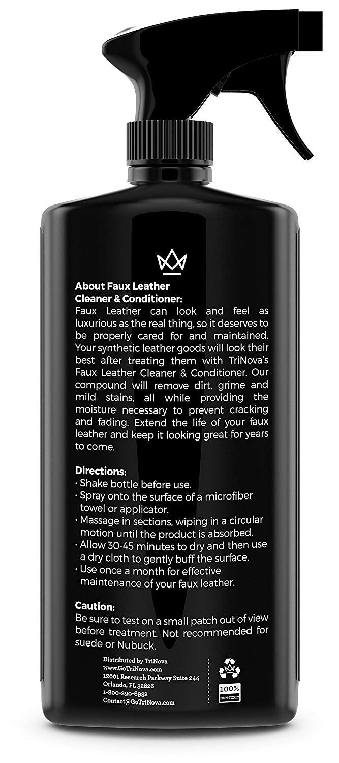  [AUSTRALIA] - TriNova Leatherette, Vinyl and Faux Leather Cleaner & Conditioner - Keep Seats, Jackets, Pleather, Handbags, Sofas, Couches, Shoes, Boots & More Looking New