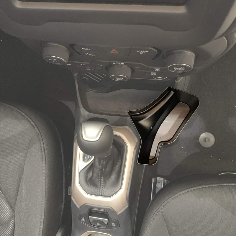  [AUSTRALIA] - Car Console Organizer, Auto Gear Shift Storage Box Center Console Organizer Tray Console Side Pocket Organizer Phone Storage Compartment for Jeep Renegade 2015-2018