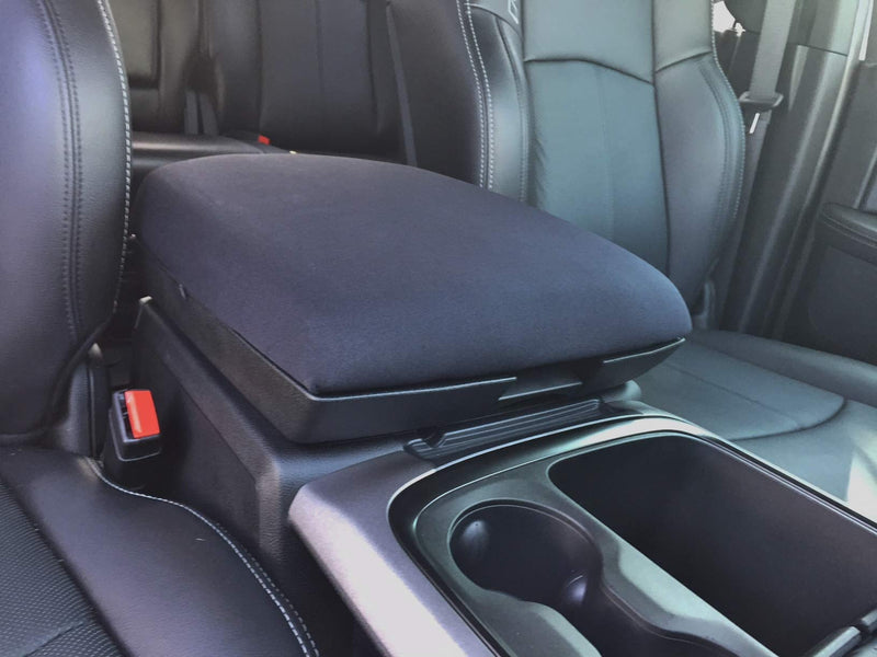  [AUSTRALIA] - Auto Console Covers- Compatible with The Ram 1500, 2500, 3500 2012-18 Center Console Armrest Cover Waterproof Neoprene Fabric (Black) Black