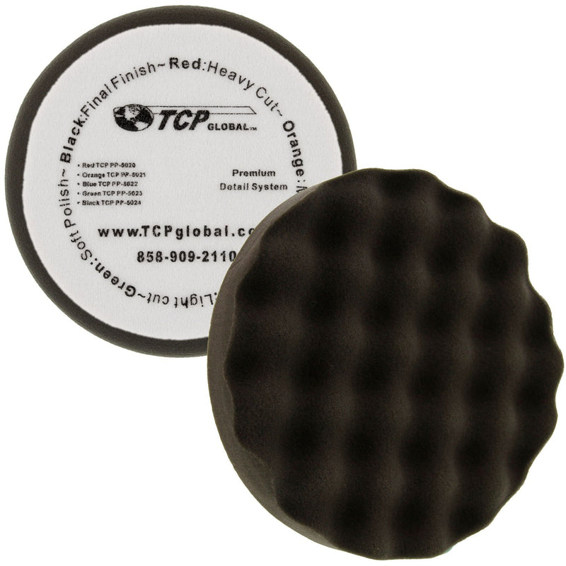  [AUSTRALIA] - TCP Global 6.7" 6-Pad Waffle Foam & Wool Polishing Grip Pad Set