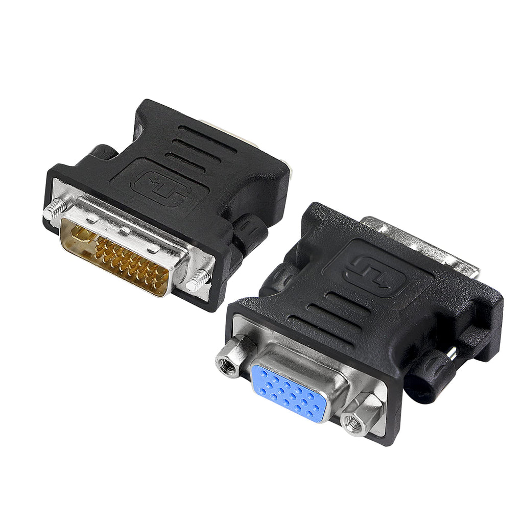  [AUSTRALIA] - PNGKNYOCN DVI to VGA Adapter, 24+5 DVI Male to VGA Female Converter Supports 1080P, for Computer, Graphics Card to HDTV, Projector(2 Pack)