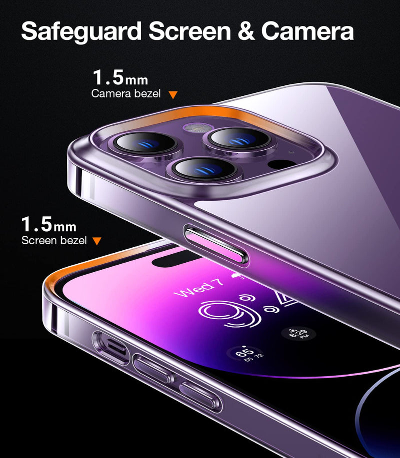  [AUSTRALIA] - TORRAS MoonClimber Designed for iPhone 14 Pro Case Clear with Stand, [10FT Military Grade Drop Tested] Ultra Clear Shockproof Slim Hard Protective Case for 14 Pro with Kickstand, Clear