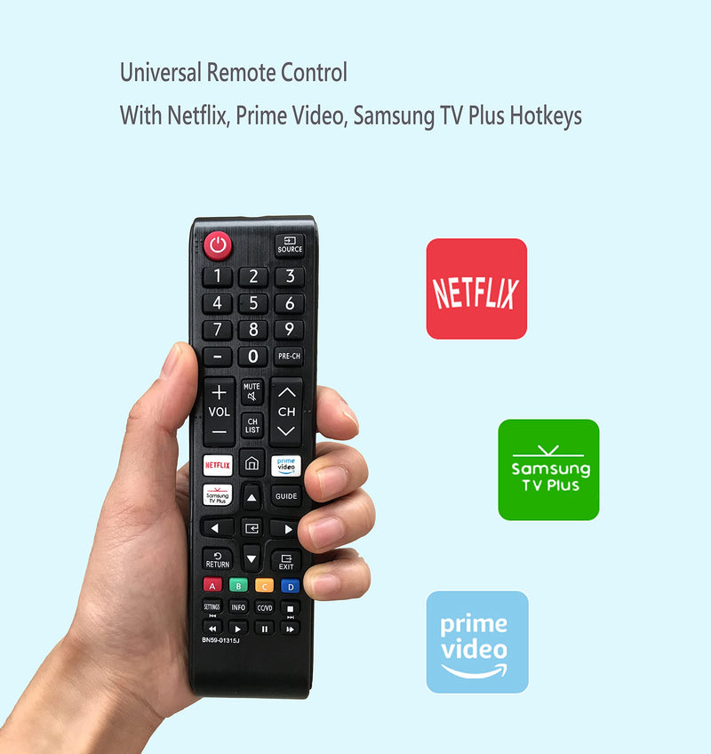  [AUSTRALIA] - Universal Remote Control BN59-01315J Replacement for Samsung 4K UHD QLED Curve HDTV 6 7 8 Series Smart TVs UN49NU8000 UN65TU7000FXZA UN75NU8000FXZA