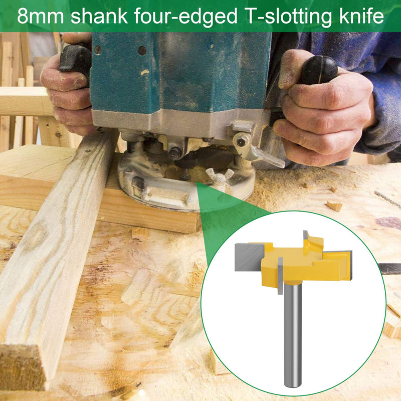  [AUSTRALIA] - 6 mm shank cleaning milling cutter, spoilboard surface milling cutter bit, face milling cutter, plate milling cutter, flat milling cutter for surface woodworking