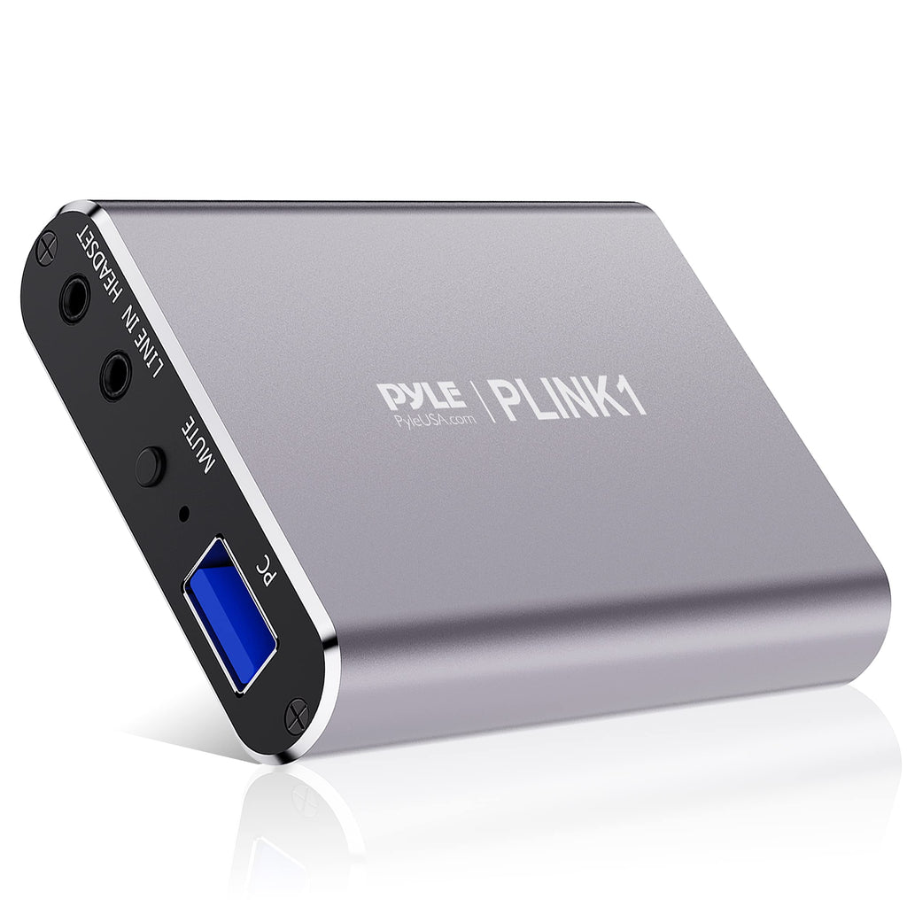  [AUSTRALIA] - Pyle Capture Card - Full HD 1080p 4K HDMI-to-USB Audio-Video Via DSLR Camcorder Action Cam, Ultra Low Latency, Record to Computer for Gaming, Streaming, Conference or Live Broadcasting - PLINK1