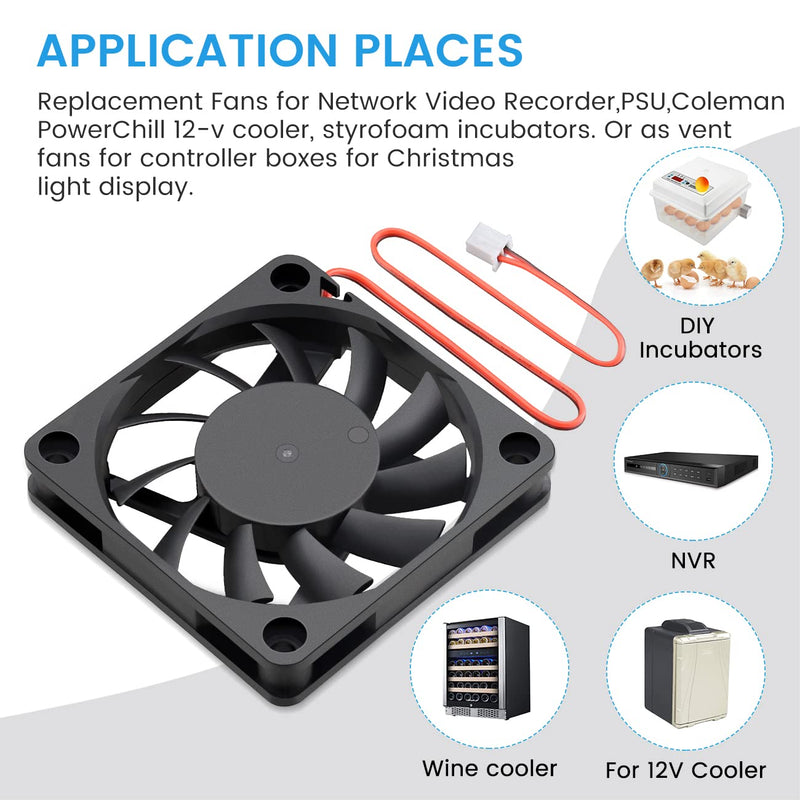  [AUSTRALIA] - Wathai 60mm x 10mm 12V 2Pin DC Brushless Exhaust Cooling Fan