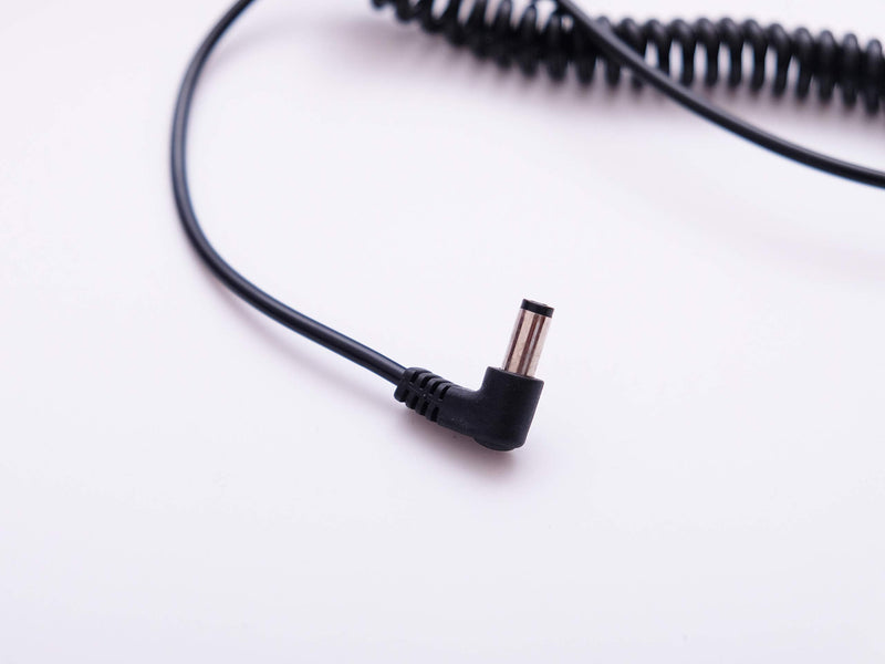  [AUSTRALIA] - DC Angled 5.5/2.5mm Power Cable Coiled Cable for BMPCC 4K Blackmagic Pocket Cinema Camera