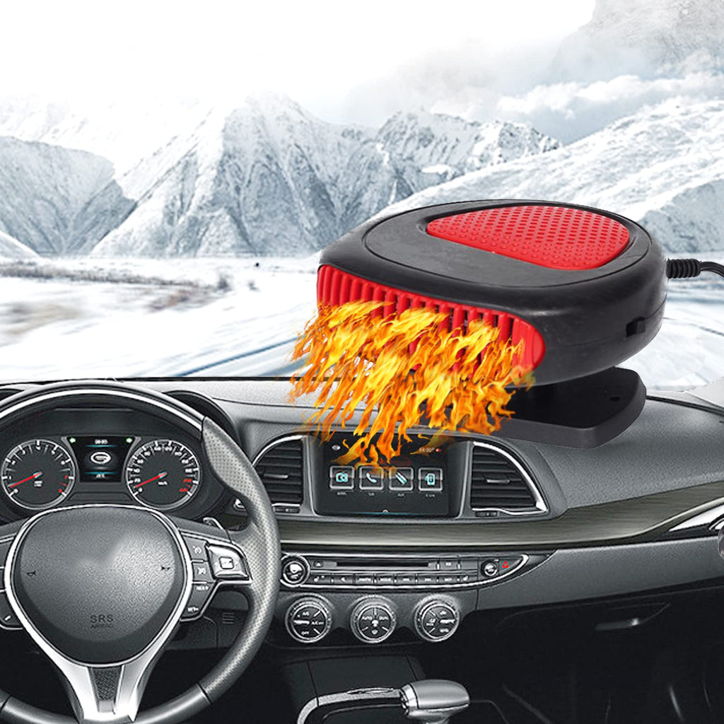  [AUSTRALIA] - 12v Car Heater,150W Portable Windshield Defogger and Defroster,2 in 1 PortableCar Fans 360 Degree Rotary Base Fast Heating Fan