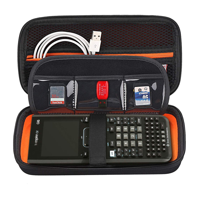  [AUSTRALIA] - BOVKE Graphing Calculator Carrying Case Replacement for Texas Instruments TI-Nspire CX CAS/CX II CAS Color Graphing Calculator and More - Extra Mesh Pocket for USB Cables and Other Accessories, Black