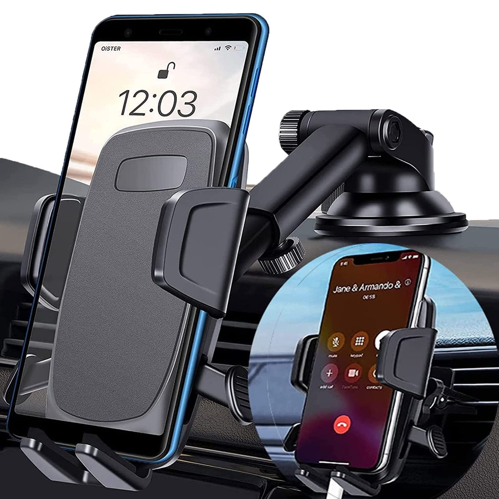  [AUSTRALIA] - BALANSOHO-Accessories BALANSOHO Phone Holder for Car,360degree Rotatable Upgraded Universal Mount Car Dashboard, Windshield, Air Vent Hands Free Compatible with All Smart Phones and Cars Black