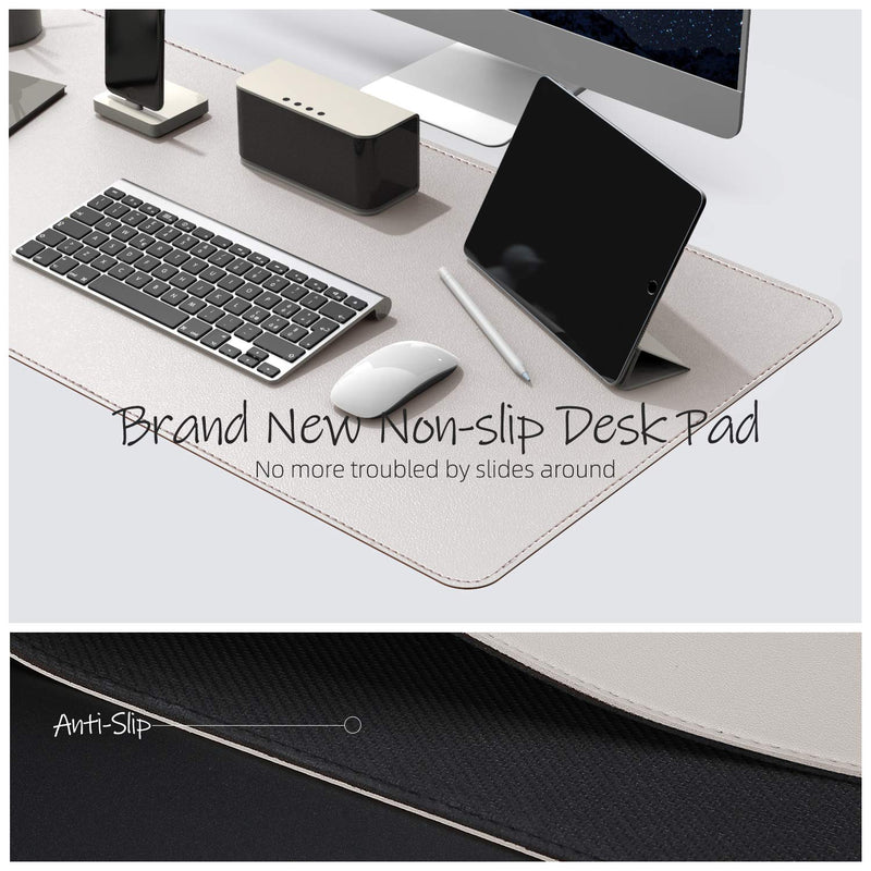 Anti-Slip Desk Pad Protector, Non-Slip Rubber Desk Mat, Large Mouse Pad Desk Writing Mat for Office/Home Use (Light Grey, 23.6"x13.7") Light Grey 23.6"x13.7" - LeoForward Australia