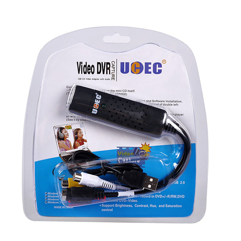  [AUSTRALIA] - UCEC USB 2.0 Video Audio Capture Card Device Adapter VHS VCR TV to DVD Converter Support Win 2000/Win Xp/Win Vista/Win 7/Win 8/Win 10
