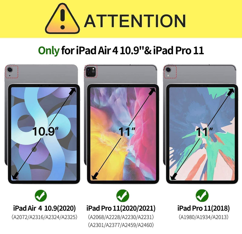  [AUSTRALIA] - SUPLIK iPad Air 4 & Pro 11 Case for Kids, iPad Air 4th Generation 10.9-inch 2020 Case with Screen Protector, iPad Pro 11 2021/2020/2018 Protective Cover with Handle Stand for Apple iPad 10.9/11, Blue