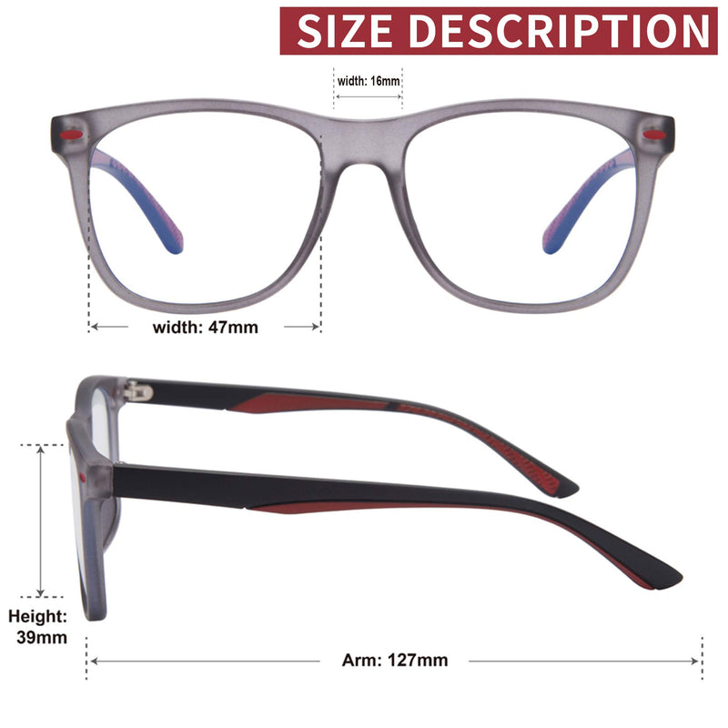  [AUSTRALIA] - Madison Avenue Blue Light Bocking Glasses for Kids Flexible TR90 Frame Anti Blue Light Ray Anti Eyestrain UV Glare Computer TV Phone Gaming Study Glasses Boys Girls Age 5-8 (Transparent Grey) Transparent Grey