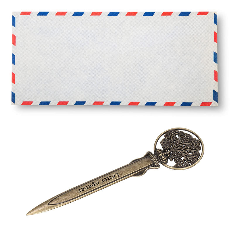  [AUSTRALIA] - Letter Openers, Retro Letter Opener Knife Elegant Safe Reliable Durable Convenient Practical Envelope Opener Compact Portable Envelope Slitter for Office(Style 3)