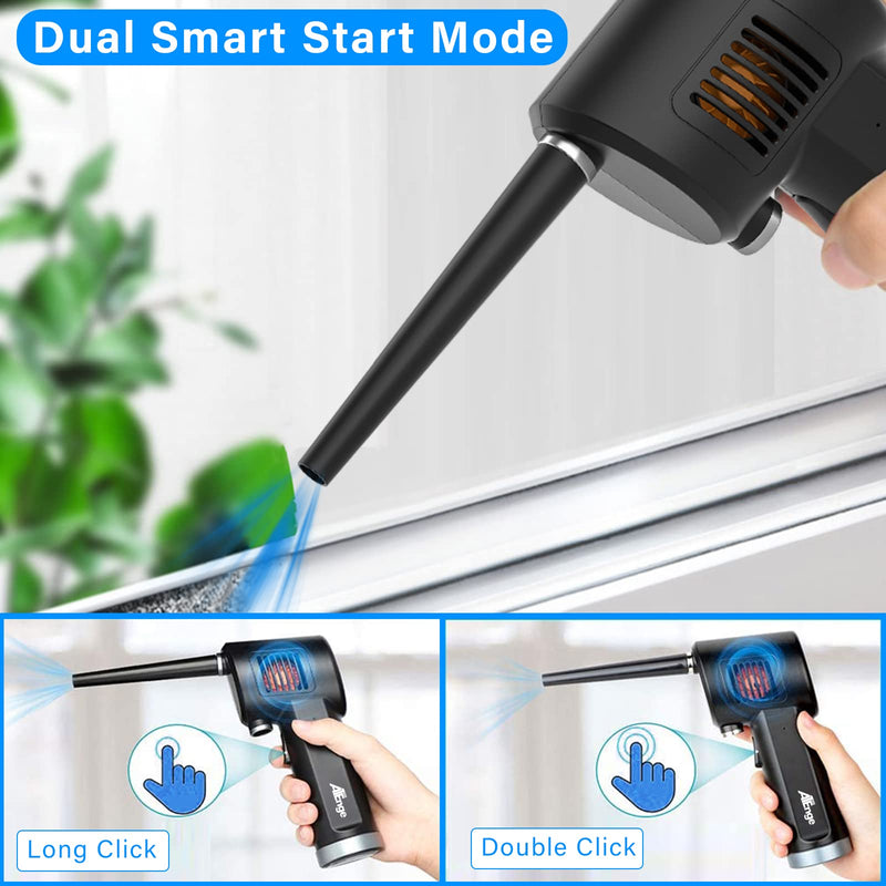  [AUSTRALIA] - Electric Air Duster, Cordless Air Duster, Rechargeable Compressed Air Duster, 33000 RPM Air Blower, Two Smart Start Modes, Good Replacement for Compressed Air Can, Reusable Dust Destroyer… TAD03