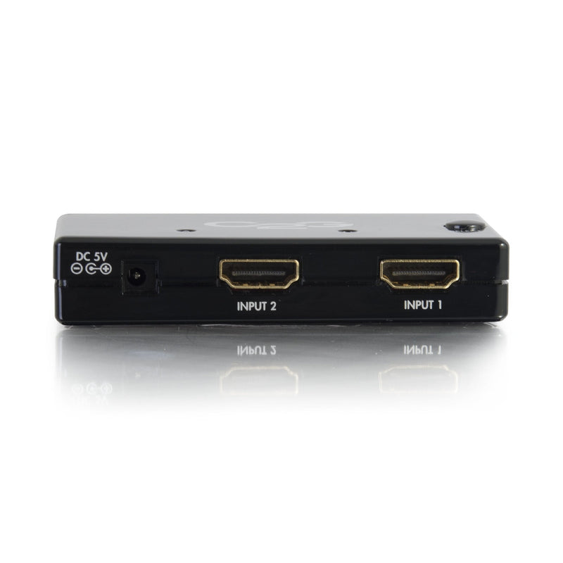  [AUSTRALIA] - C2G 2-Port HDMI Selector Switch, Slim Design, 40349 Black 2 Port