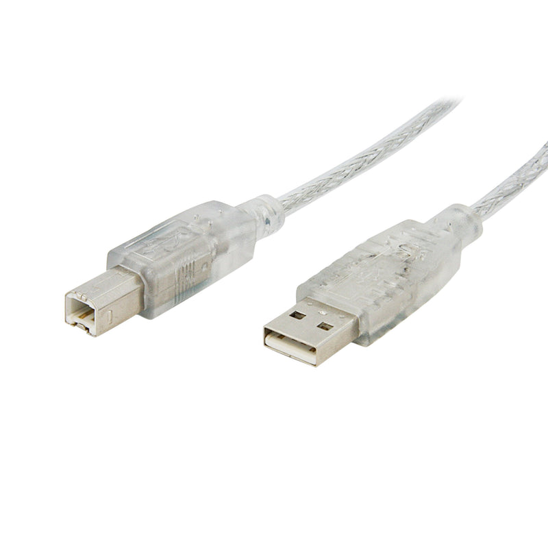  [AUSTRALIA] - StarTech.com 6 ft Clear A to B USB 2.0 Cable - M/M - USB Cable - USB (M) to USB Type B (M) - 6 ft - Transparent - USBFAB6T